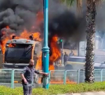 الرملة: احتراق شاحنة تتبع للبلدية 